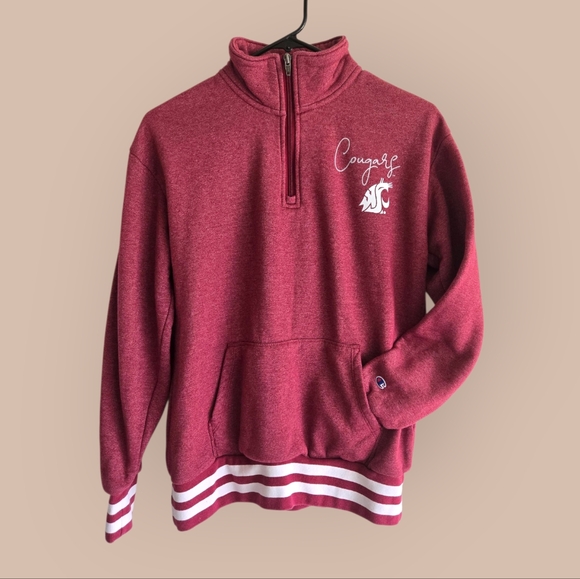 CHAMPION Cougars Quarter-Zip Pullover COLLEGE 1/4 ZIP SIZE SMALL - Picture 1 of 6